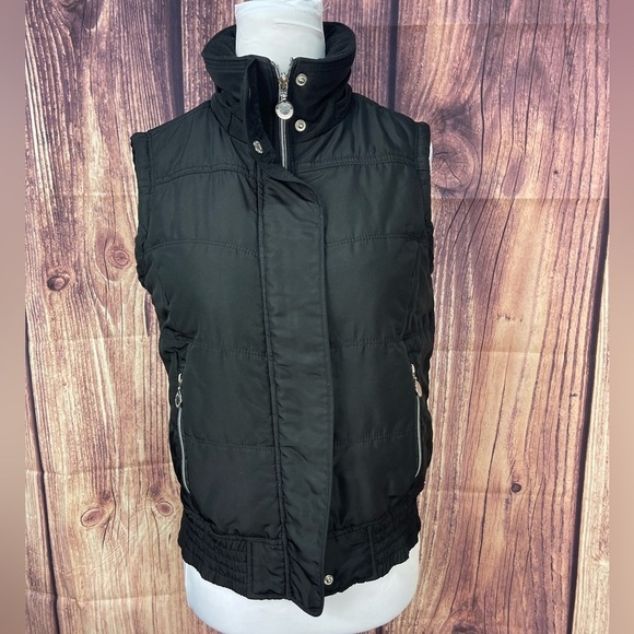 Calvin Klein Performance Jackets & Blazers - Calvin Klein performance black vest with zipper and snap closure women’s size XS